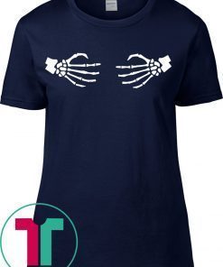 Halloween Skeleton Wrap Around Hands Women’s T-Shirt