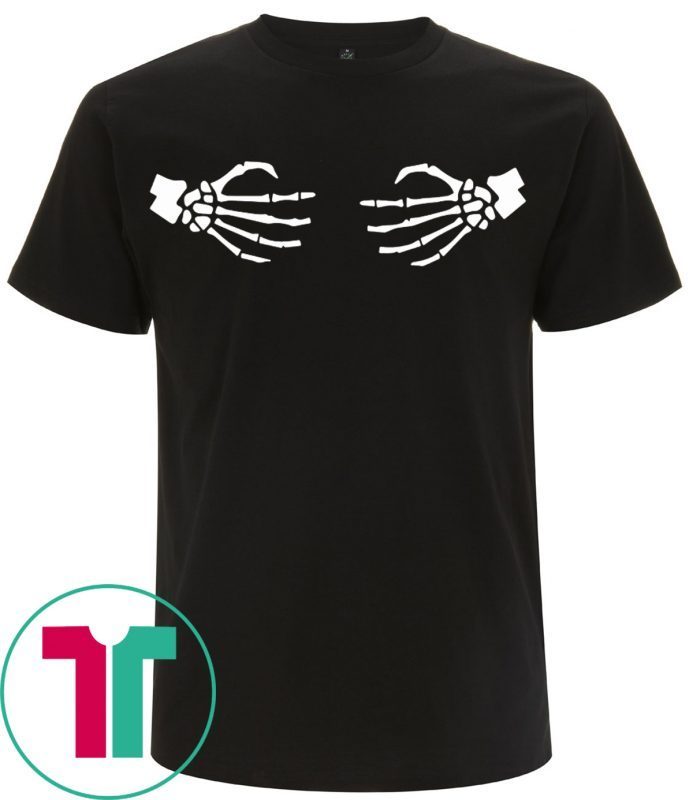 Halloween Skeleton Wrap Around Hands Women’s T-Shirt