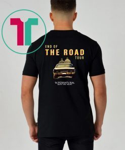 Supernatural End of the Road T-Shirt Font and Back