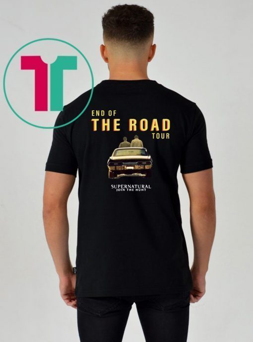 Supernatural End of the Road T-Shirt Font and Back