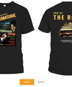 Supernatural End of the Road T-Shirt Font and Back