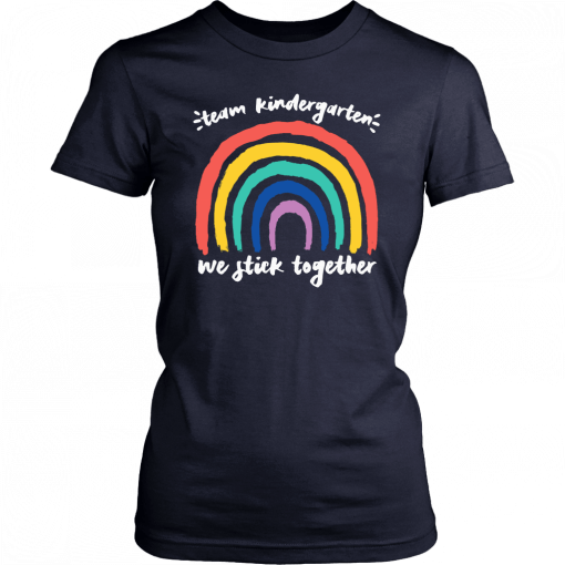 Team kindergarten we stick together rainbow teacher student 2019 T-Shirt