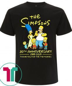 The simpsons-30th anniversary 1989-2019 thank you for memories t-shirts