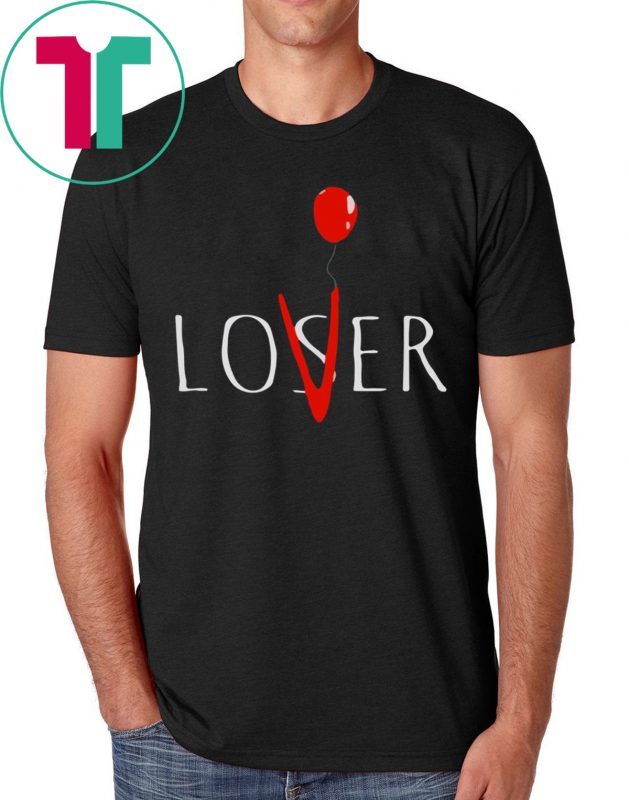 Halloween Top Pennywise Loser Lover IT Tee Shirt