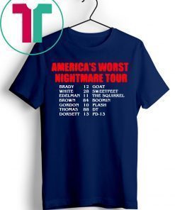 Bill’s Plan America’s Worst nightmare Tour Brady Goat White Sweetfeet Edelman The Squirrel Shirt