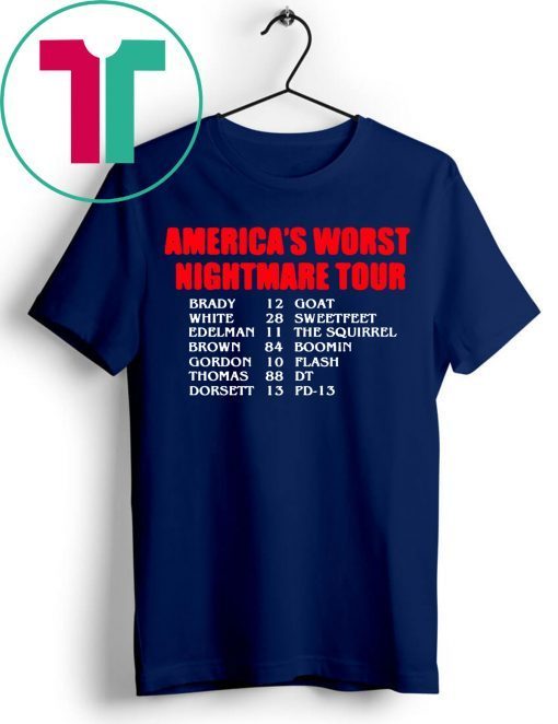 Bill’s Plan America’s Worst nightmare Tour Brady Goat White Sweetfeet Edelman The Squirrel Shirt