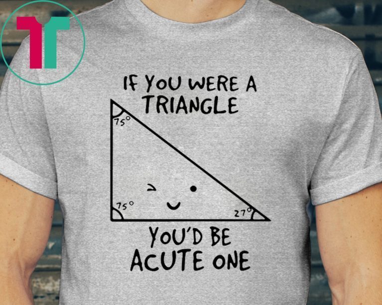 If You Were Triangle Youd Be Acute One Math Shirt