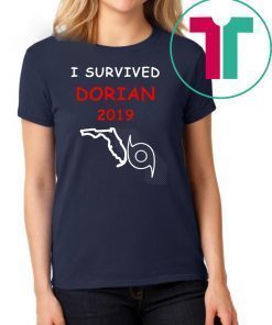 Mens I Survived Hurricane Dorian 2019 Florida Tee Shirt