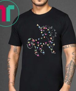 Unicorn Christmas Color light 2019 T-Shirt