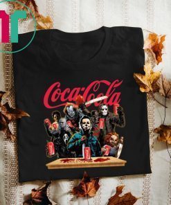 Horror Characters Drinking Coca Cola T-shirt Funny Halloween Gift Tee