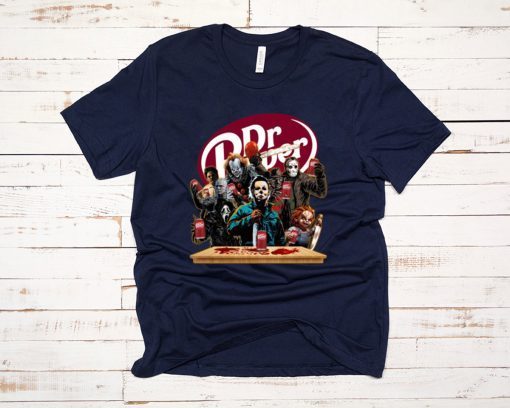 Halloween Horror Characters Drinking Dr Pepper Shirt