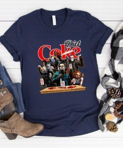 Horror Characters Drinking Diet Coke Shirt Funny Halloween Tee