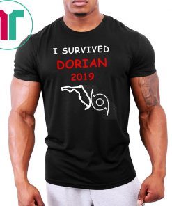 Mens I Survived Hurricane Dorian 2019 Florida Tee Shirt