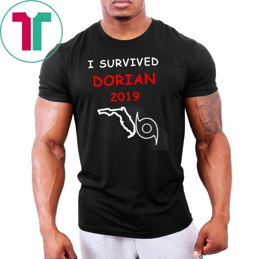 Mens I Survived Hurricane Dorian 2019 Florida Tee Shirt