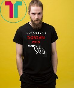 Mens I Survived Hurricane Dorian 2019 Florida Tee Shirt