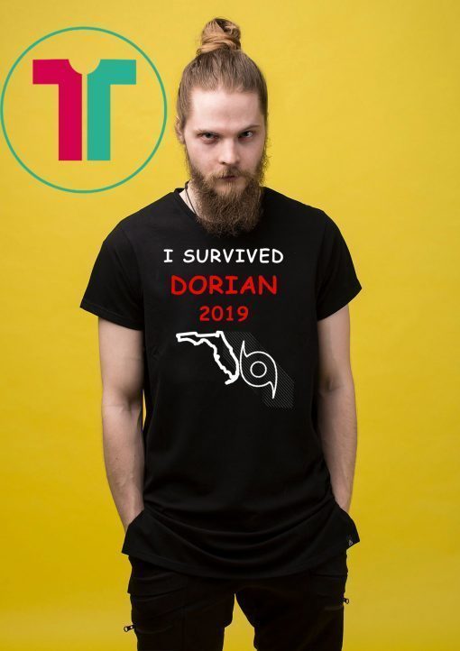 Mens I Survived Hurricane Dorian 2019 Florida Tee Shirt