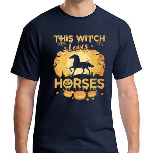 This witch loves horses halloween Unisex T-Shirt