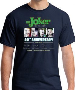 The Joker Free Fly Coaster 80Th Anniversary 1940 2020 Signatures Shirt