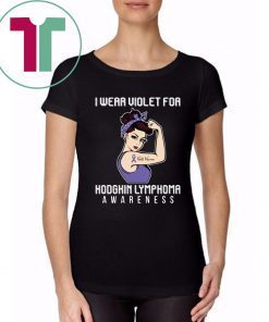 I Wear Violet For Hodgkin Lymphoma Awareness T-shirt For Cancer Warrior Tee