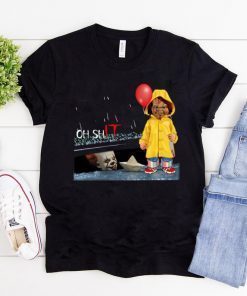 Oh Shit Chucky and Pennywise IT Tee Shirt