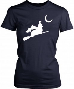 Corgi Witch Flying Silhouette Offcial T-Shirt