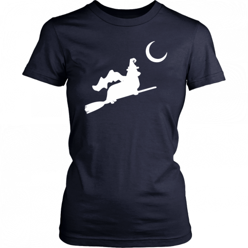 Corgi Witch Flying Silhouette Offcial T-Shirt