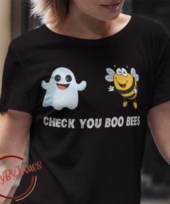 Check Your Boo Bees Breast Cancer Awareness T-shirt Fall Halloween Costume Tee Shirt Happy Boobee Boo