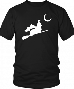 Corgi Witch Flying Silhouette Offcial T-Shirt