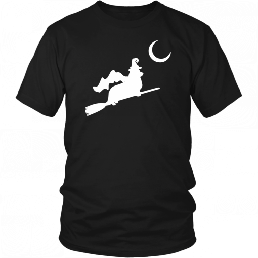 Corgi Witch Flying Silhouette Offcial T-Shirt