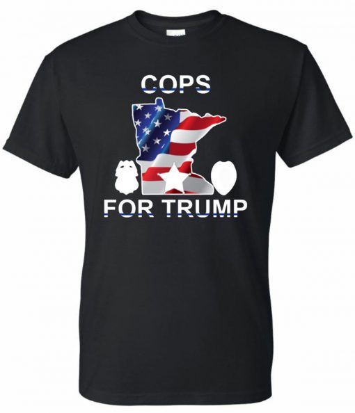 Cops For Trump Minneapolis Police Union USA Flag Tee Shirt