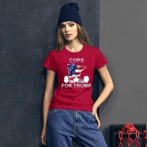 Cops For Trump Minnesota American Flag TShirt