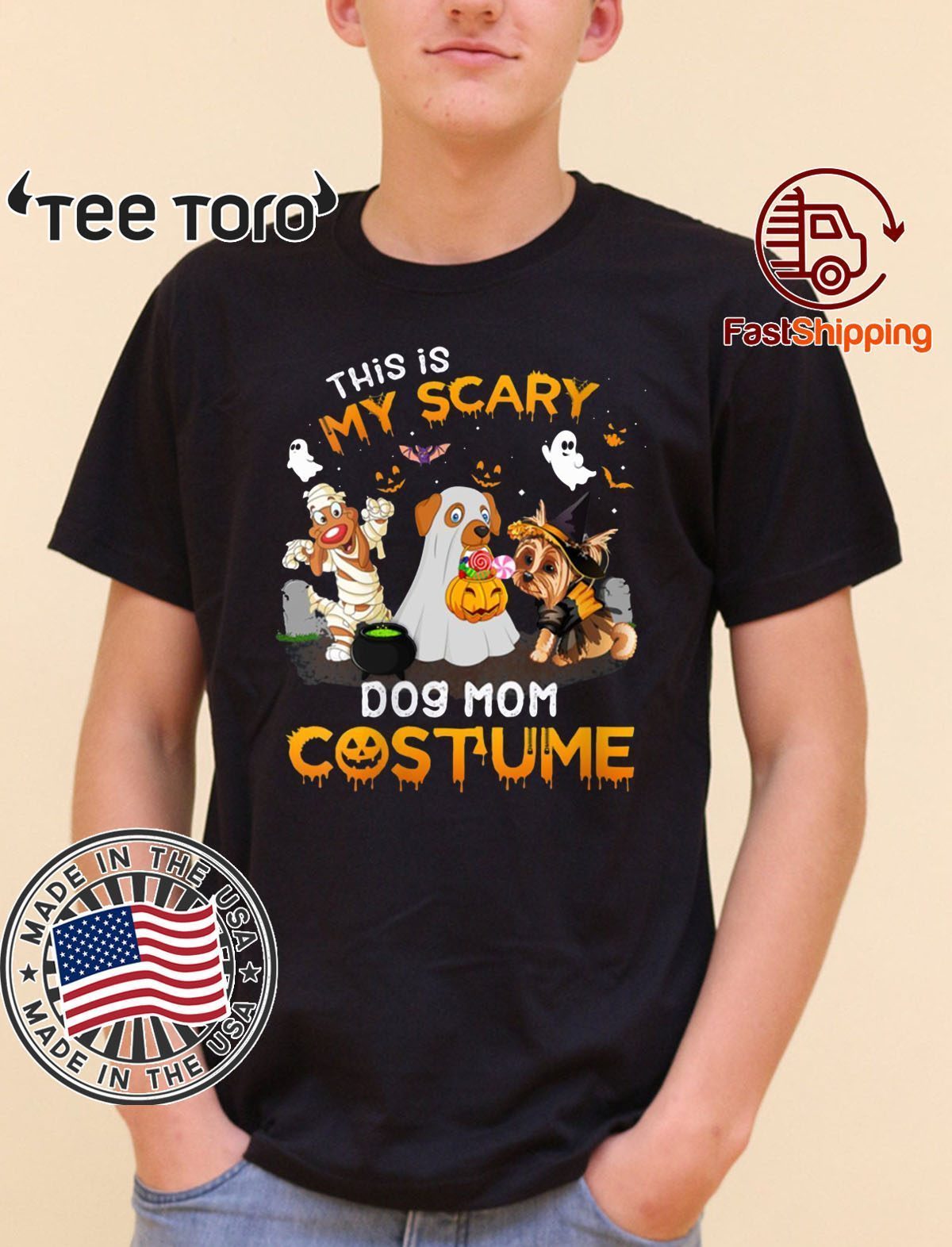halloween 2020 t shirt This Is My Scary Dog Mom Costume T Shirt Dog Lover Halloween 2020 T Shirt Hoodie Tank Top Quotes halloween 2020 t shirt