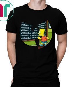 Bart Simpson Wu Tang Clan Funny Tee Shirt