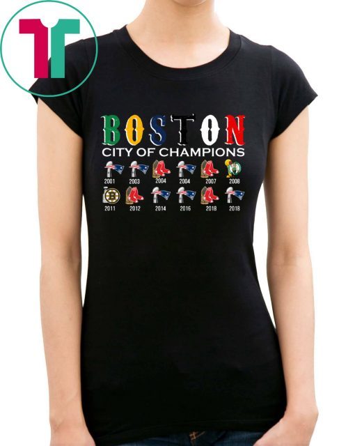 Boston City of Champions Tee Shirt