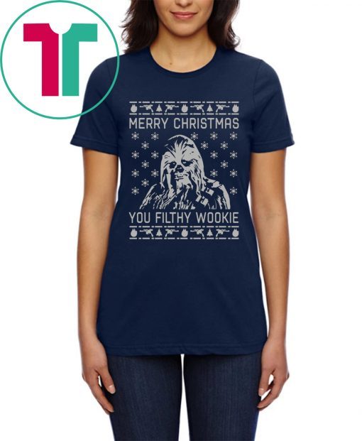 Chewbacca Merry Christmas You Filthy Wookie Ugly Tee Shirt