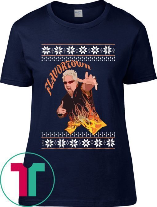 Guy Fieri Flavortown Christmas Tee Shirt