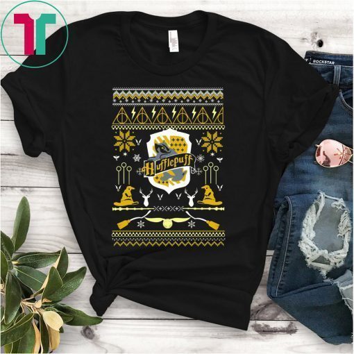 Harry Potter Hufflepuff Ugly Christmas Tee Shirt