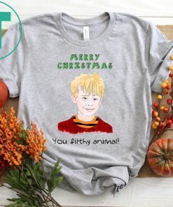 Home Alone You Filthy Animal Christmas Tee Shirt