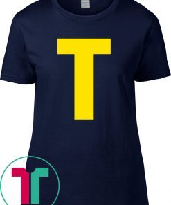 Initials Letter T-Theodore Chipmunk Christmas Tee Shirt