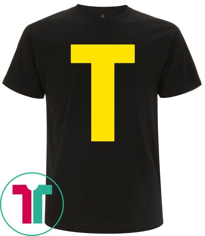 Initials Letter T-Theodore Chipmunk Christmas Tee Shirt