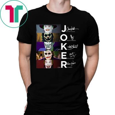 Joker all version signature tee shirt