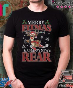 Merry Fitmas And Happy New Rear Reindeer Fitness T-Shirt