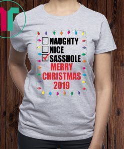 Naughty Nice Sasshole Merry Christmas 2020 Tee Shirt