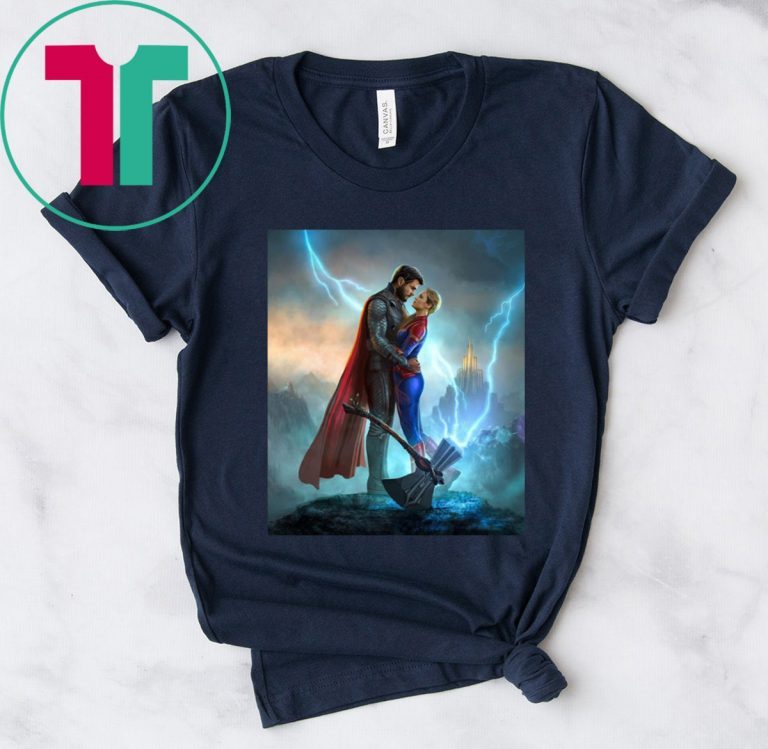 Nice Marvel Avengers Endgame Thor Love Captain Marvel Tee Shirt