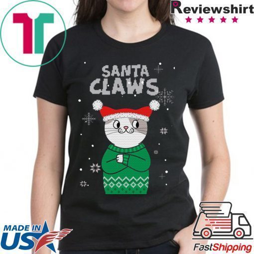 Santa Claws Cat Ugly Christmas Gift Shirt