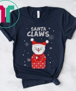 Santa Claws Cute Cat Ugly Christmas Tee Shirt
