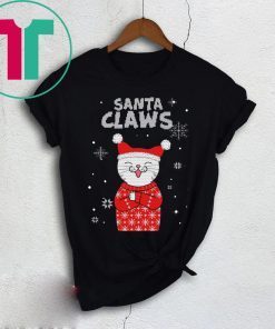 Santa Claws Cute Cat Ugly Christmas Tee Shirt