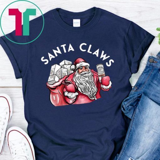 Santa Claws White Claw Christmas Drinking T-Shirts