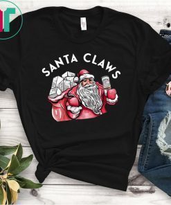 Santa Claws White Claw Christmas Drinking T-Shirts