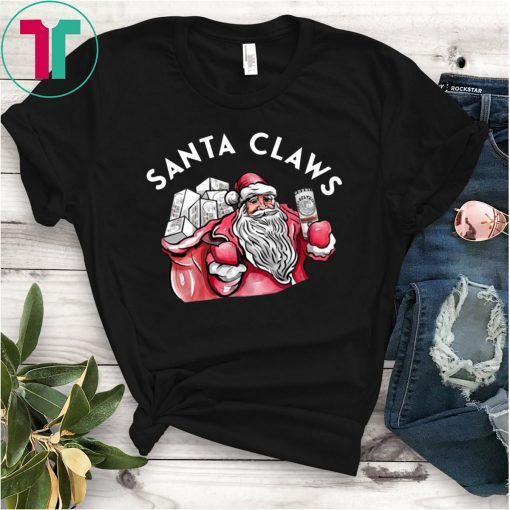 Santa Claws White Claw Christmas Drinking T-Shirts